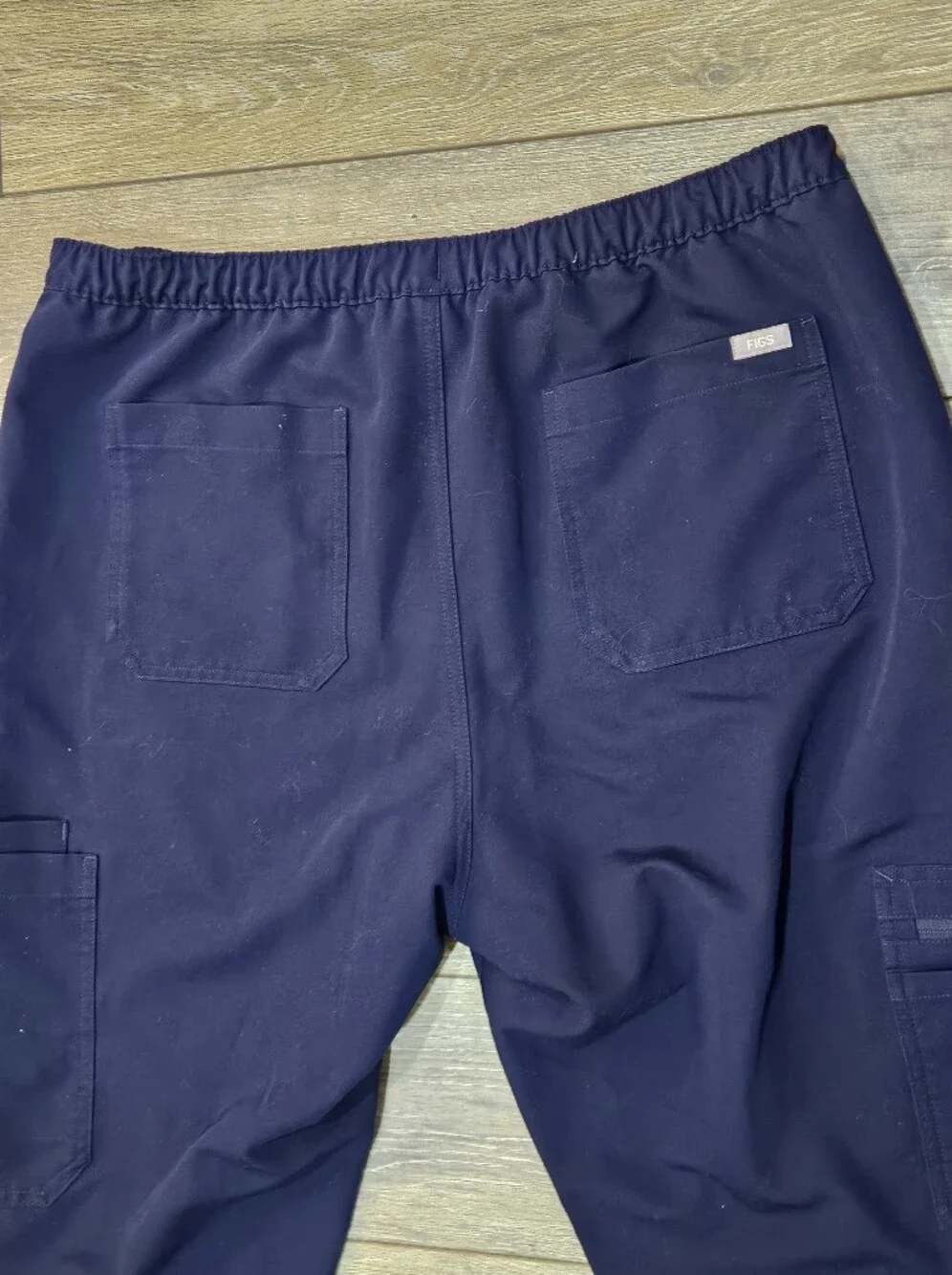Figs Men's Navy Drawstring Joggers Scrub Pants Size Xlarge Short